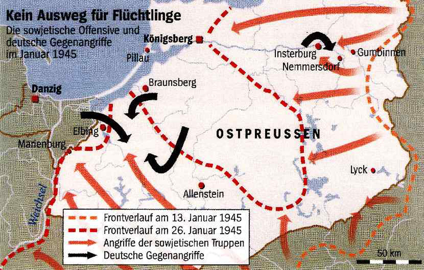 Karten Ost-Preußen | Willich nach 1945 Flucht und Vertreibung